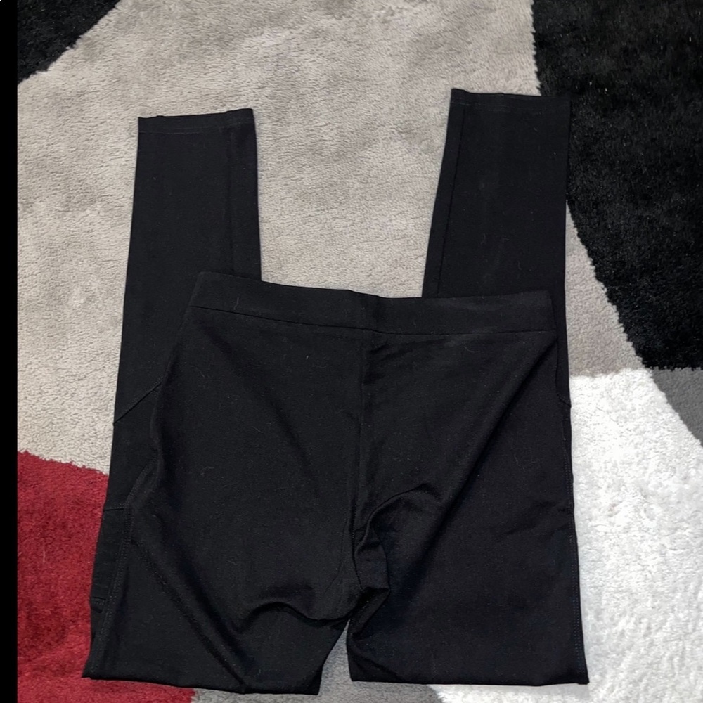 Black Patterned Olivaceous Leggings - image 5